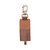 This is the back view of the leather chapstick holder in reddish brown
