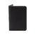 High quality thin black leather wallet front.