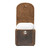 This is the front image of the dark brown Leather AirPod Case open.