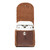 This is the front image of the reddish brown Leather AirPod Pro Case open with the AirPod Case open.