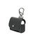 High quality side angle image of the black Leather AirPod Pro Case.