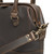 This is the close up side view of the leather satchel gladstone bag