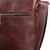 This is the up close side view of the Crossbody Leather Zipper Pouch in Chestnut