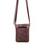 High quality front view of the Crossbody Leather Zipper Pouch