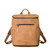 High quality front view of the leather all in one backpack in light tan