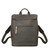 High quality front view of the leather all in one backpack in black