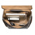 High quality inside view of the leather all in one backpack in dark coffee