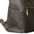 High quality pocket view of the leather all in one backpack in black
