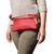 This is the view on a model of the red limited edition waist bag