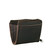 High quality side view of the dark brown medium leather wallet