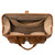 High quality opened and empty top view of Saddleback Leather's Deep Pocket Leather Duffle Bag in Tan Brown / tan