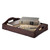 High quality full grain leather Grandfather Serving Tray alternate angle - Saddleback Leather