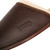 High quality dark brown full grain leather Dave's Deals Women's Sheepskin Slippers - Old Design - Size 9 - Dark Coffee Brown interior view - Saddleback Leather