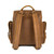 Tan leather backpack with strap pads by Saddleback.
