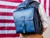 High quality leather messenger backpack lifestyle image