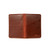 High quality red brown full grain Dave's Deals Slim Leather Passport Wallet - Chestnut front view - Saddleback Leather