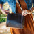High quality full grain Leather Organizer Crossbody back view - Saddleback Leather