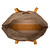 High quality inside of the burnt sausage hogsback travel leather tote that is lined with pigskin.