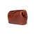 High quality angled view of leather organizer bag with Gladstone closure