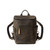 High quality our Medium All In One leather Backpack in carbon black-front