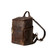 High quality our Medium All In One leather Backpack in dark brown-side