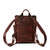 High quality our Medium All In One leather Backpack in reddish brown-back