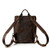 High quality our Medium All In One leather Backpack in dark brown-back