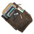 High quality our Medium All In One leather Backpack in carbon black-with device