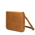 High quality large tan magnetic fold over leather purse side