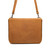 High quality large tan magnetic fold over leather purse front