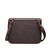 High quality large dark coffee magnetic fold over leather purse back