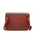 High quality large red brown magnetic fold over leather purse back