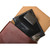 Large chestnut magnetic fold over purse inside