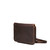 High quality medium dark coffee magnetic fold over leather purse side