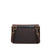 High quality medium dark coffee magnetic fold over leather purse back