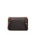 High quality medium dark coffee magnetic fold over leather purse back