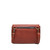 High quality medium red brown magnetic fold over leather purse back
