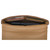 High quality medium dark coffee magnetic fold over leather purse inside