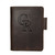 High quality dark brown colored leather journal cover with the Colorado Rockies logo, made by Saddleback