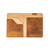 High quality inside of the empty tan colored leather portfolio cover that has a place to put a notepad, as well as two large pockets, 3 small pockets, and a pen holder, made by Saddleback