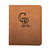 High quality tan colored leather portfolio with Colorado Rockies logo on it. Made by Saddleback
