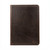 High quality dark brown colored leather portfolio with the Los Angeles Angels logo on the front. Made by Saddleback