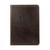 High quality dark brown colored leather portfolio with the New York Yankees logo on the front. Made by Saddleback