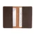 High quality inside of the dark brown colored leather business card holder for Miami Marlins. Made by Saddleback