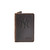 High quality dark brown colored leather business card holder with the New York Yankees logo on the front. Made by Saddleback