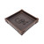 High quality dark brown colored leather valet tray with the Colorado Rockies logo, made by Saddleback
