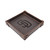 High quality dark brown colored leather valet tray with the San Diego Padres logo in the center. Made by Saddleback