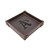 High quality dark brown colored leather valet tray with the Oakland Athletics logo in the center. Made by Saddleback