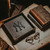 High quality leather valet tray with the New York Yankees logo, made by Saddleback