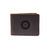 High quality dark brown colored leather bifold wallet with the Seattle Mariners logo on the front. Made by Saddleback